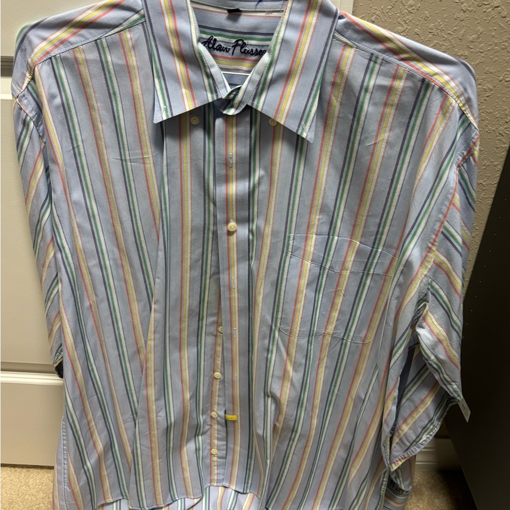 Robert Graham Blue Casual Button Down Shirt